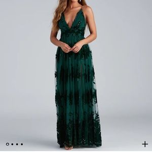 Green formal dress